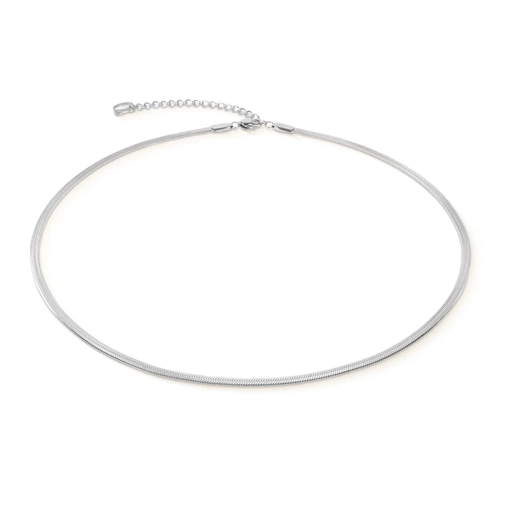 Flat Snake Chain Necklace | Coeur De Lion