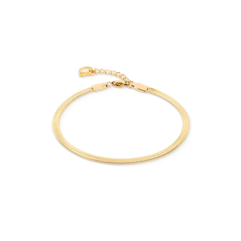 Flat Snake Chain Bracelet | Coeur De Lion
