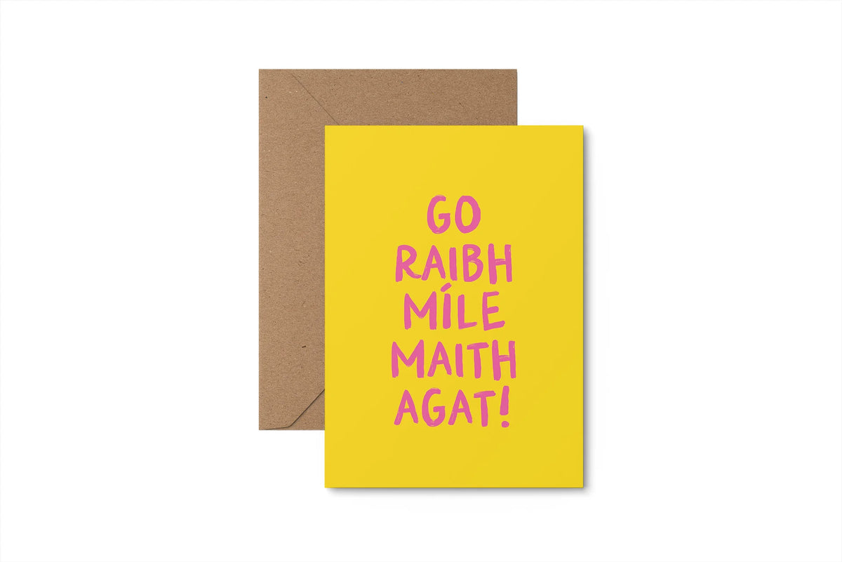 Go Raibh Míle Maith Agat | Irish Thank You Card | Slieve Studio