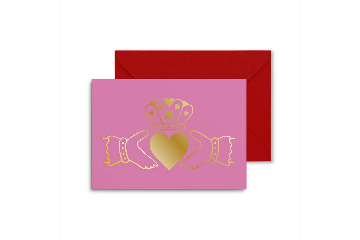 Gold Foil Claddagh Card | Slieve Studio