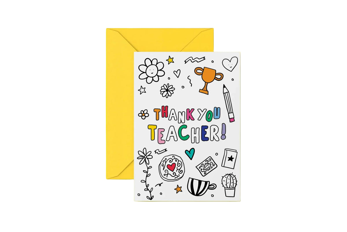 Colour In Thank You Teacher Card | Slieve Studio