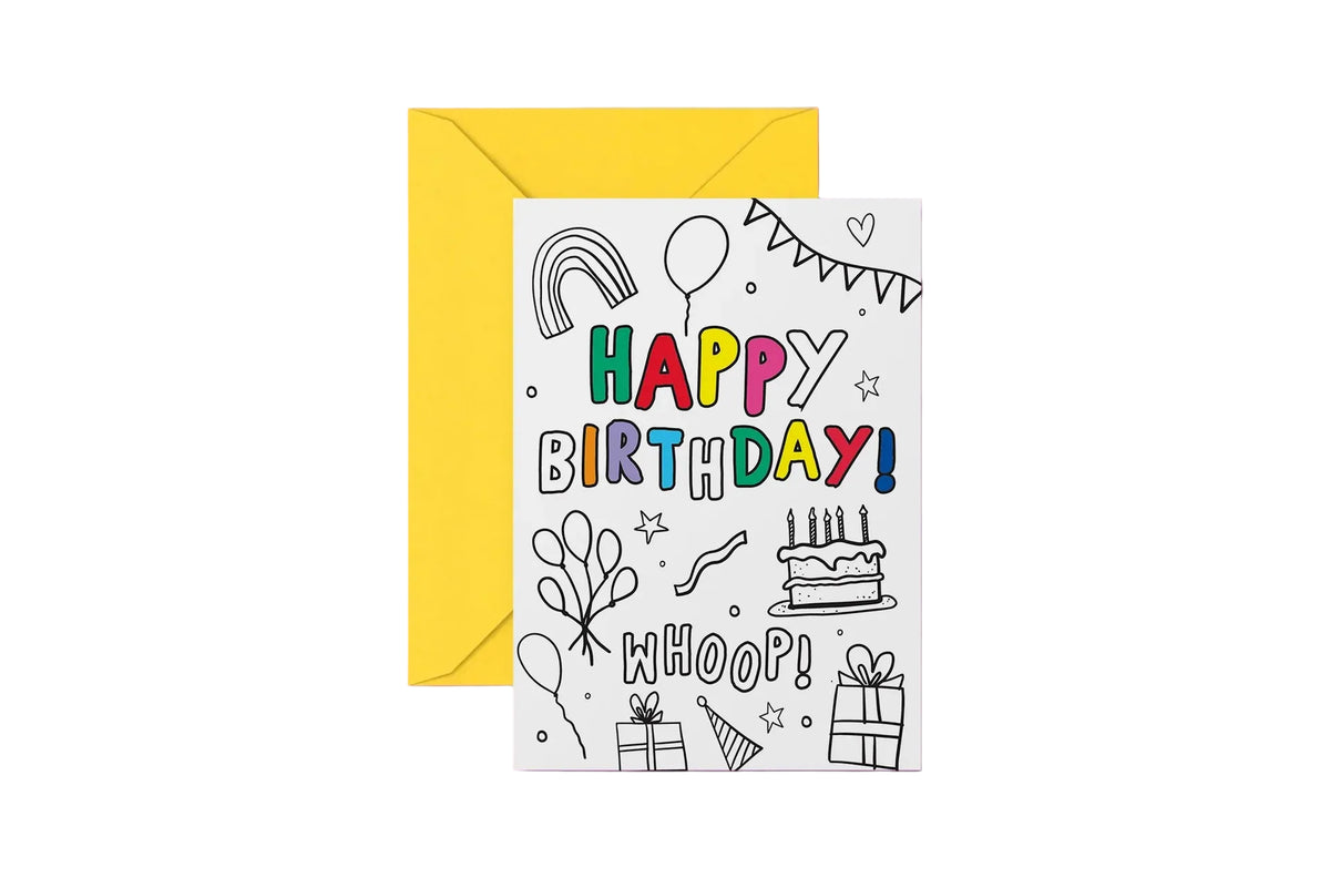 Colour In Party | Birthday Card | Slieve Studio