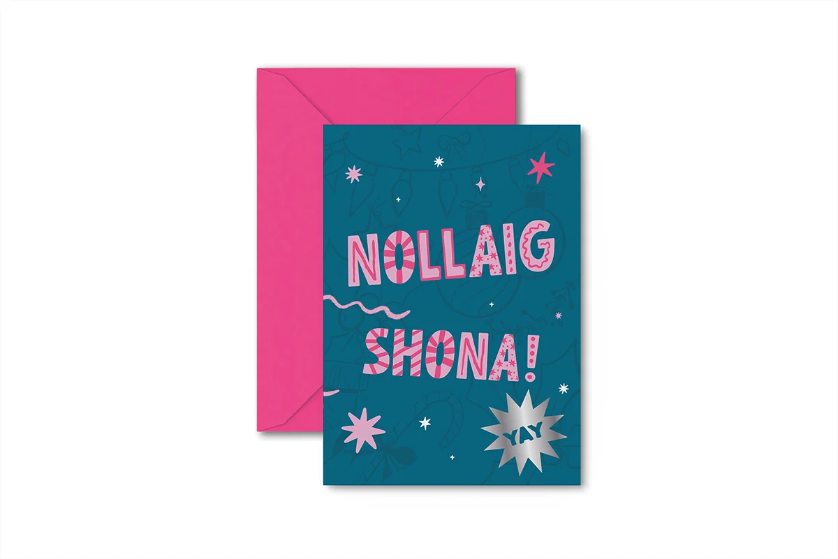 Nollaig Shona Yay | Irish Christmas Card | Slieve Studio