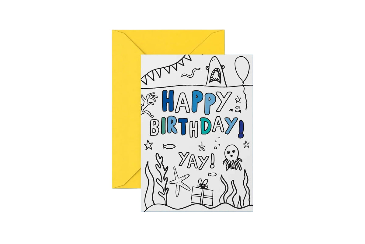 Colour In Ocean | Birthday Card | Slieve Studio