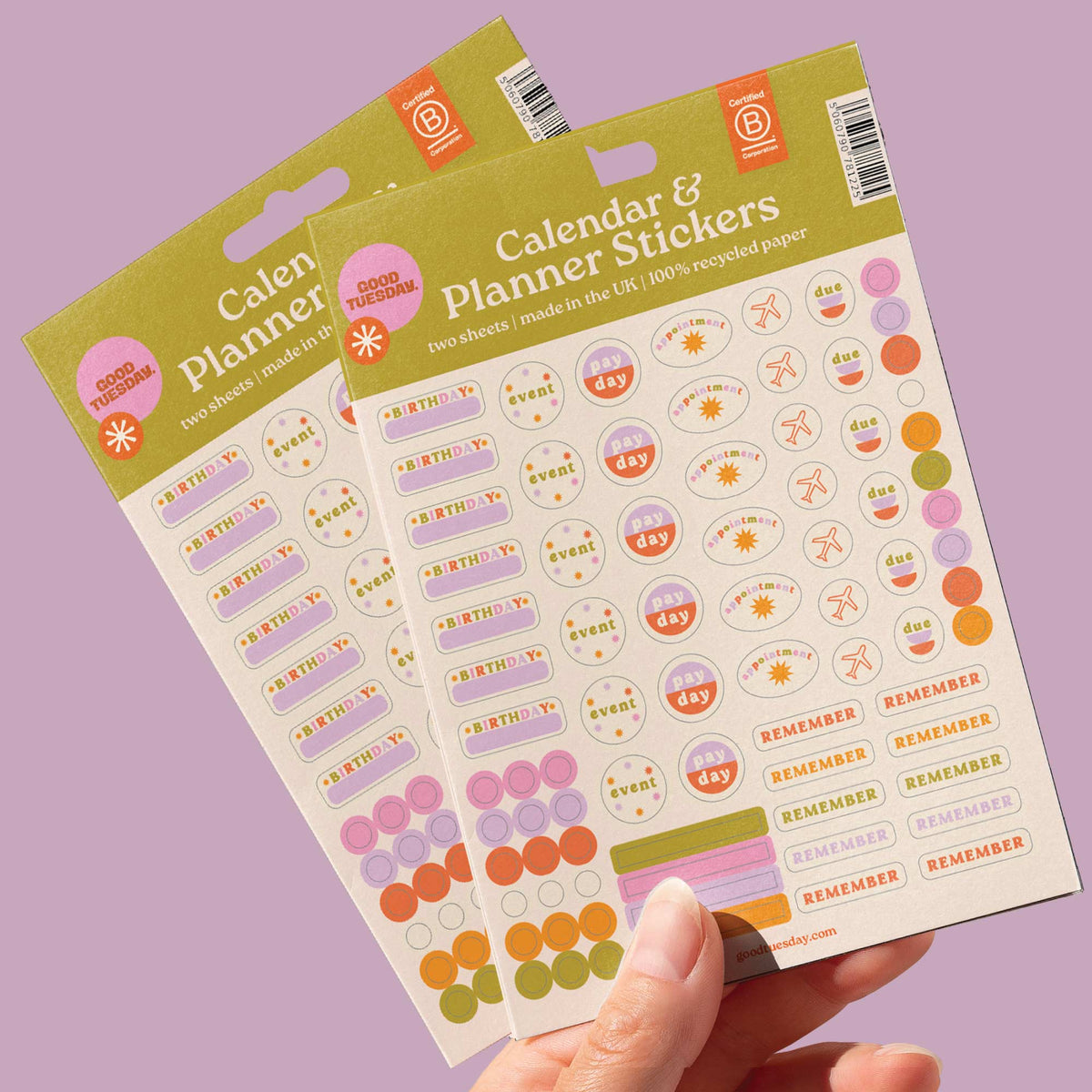 Colourful Planner & Calendar Stickers | Good Tuesday