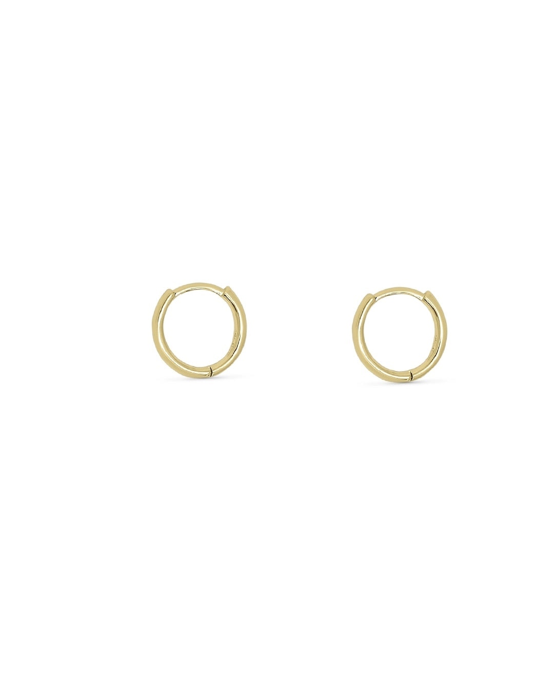 18ct Gold Plated Hinged Huggie Hoop Earrings | Besse
