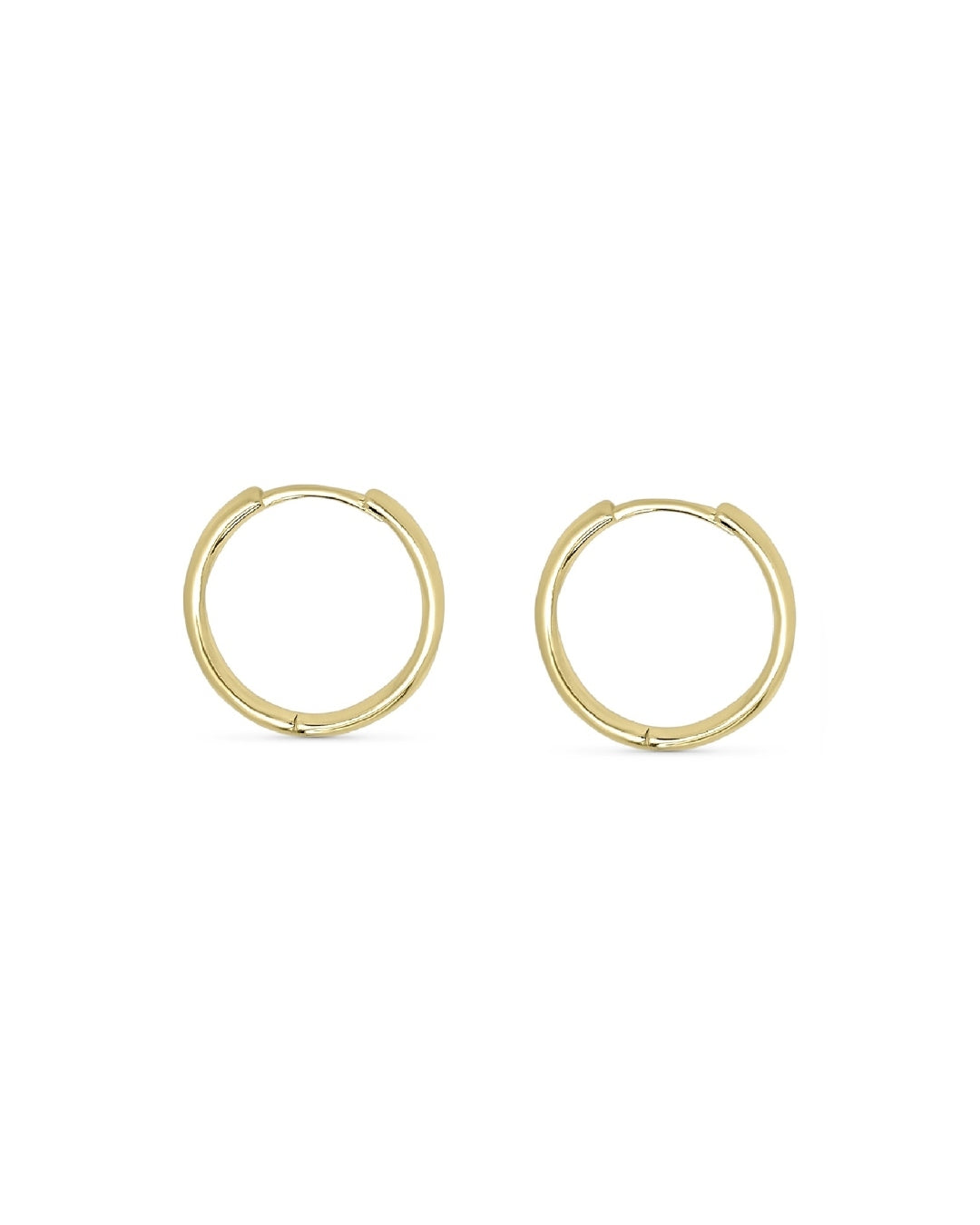 18ct Gold Plated Hinged Huggie Hoop Earrings | Besse