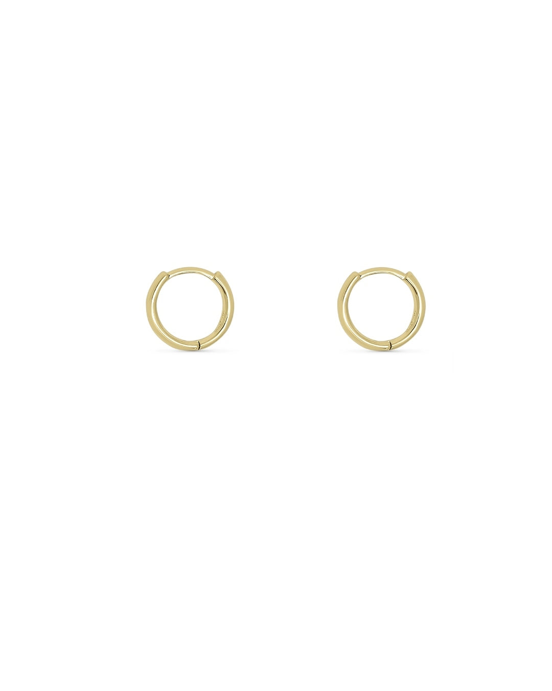 18ct Gold Plated Hinged Huggie Hoop Earrings | Besse