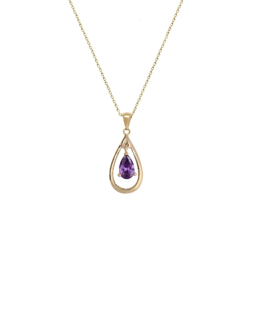 18ct Gold Teardrop Pendant Necklace | Dorina