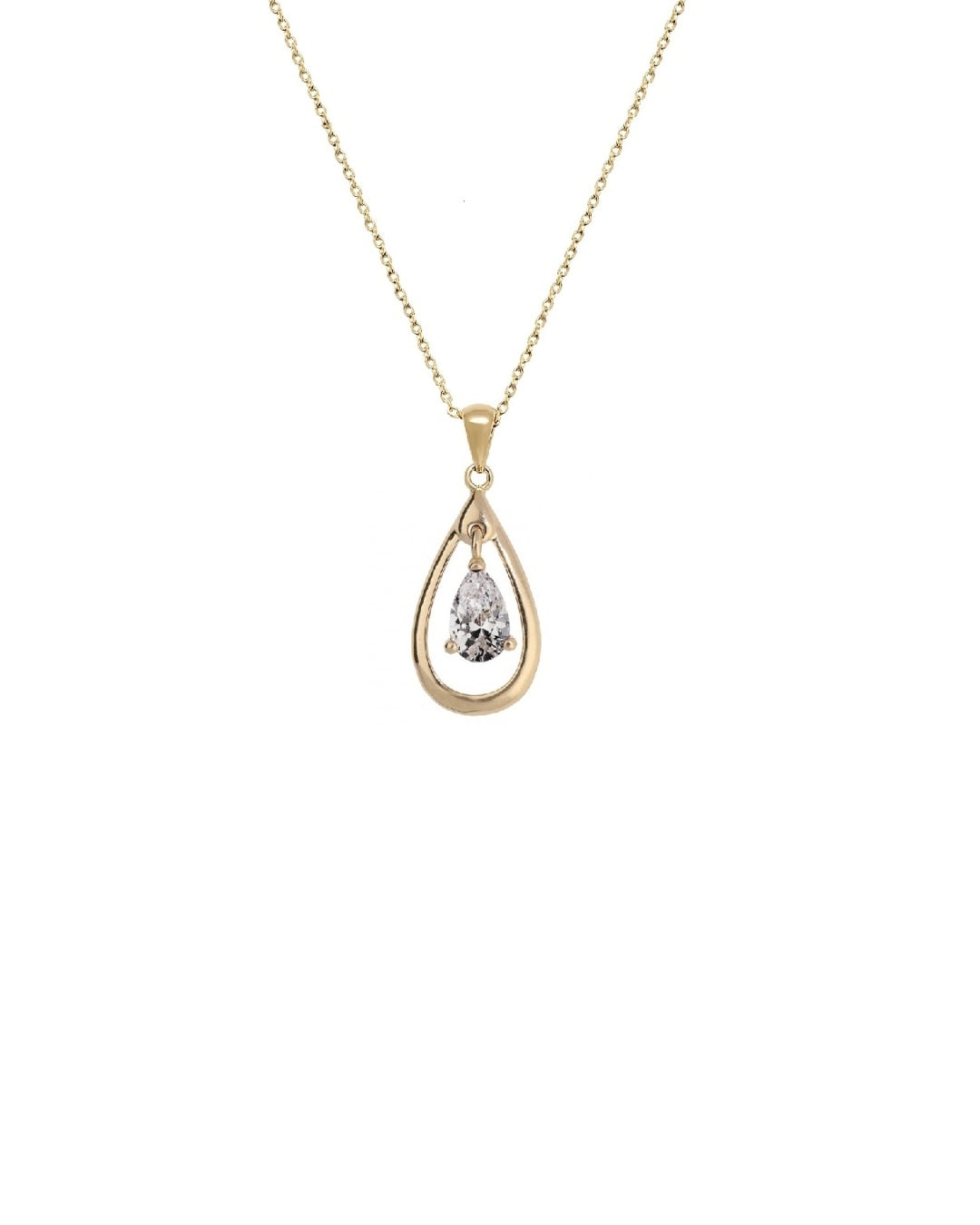 18ct Gold Teardrop Pendant Necklace | Dorina