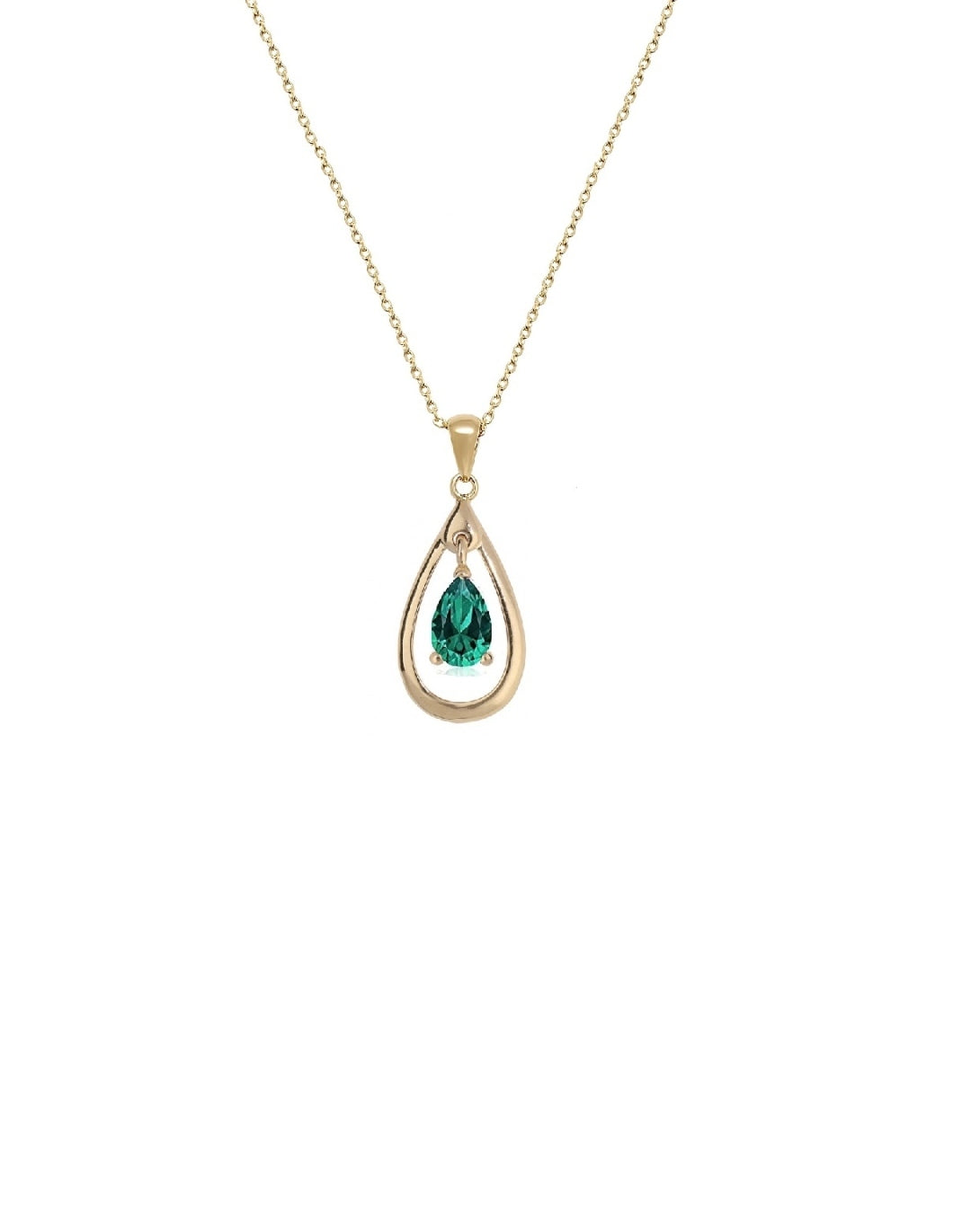 18ct Gold Teardrop Pendant Necklace | Dorina
