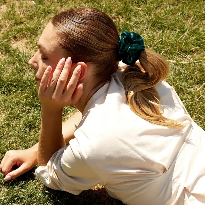 Hair Scrunchie | Emerald Green Velvet | Chou²