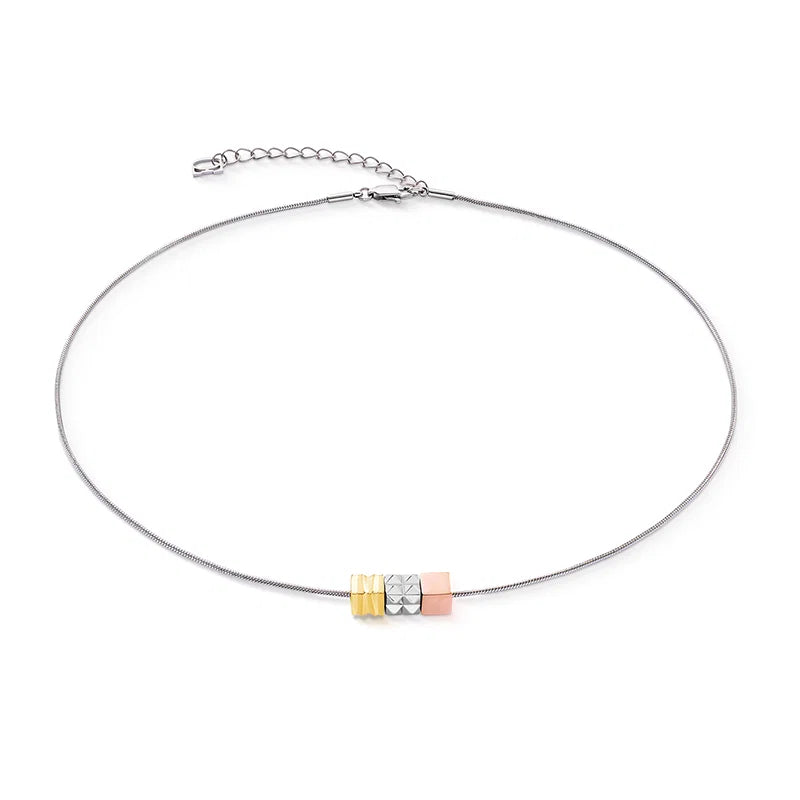 Cube Trio Facets Snake Necklace | Coeur De Lion