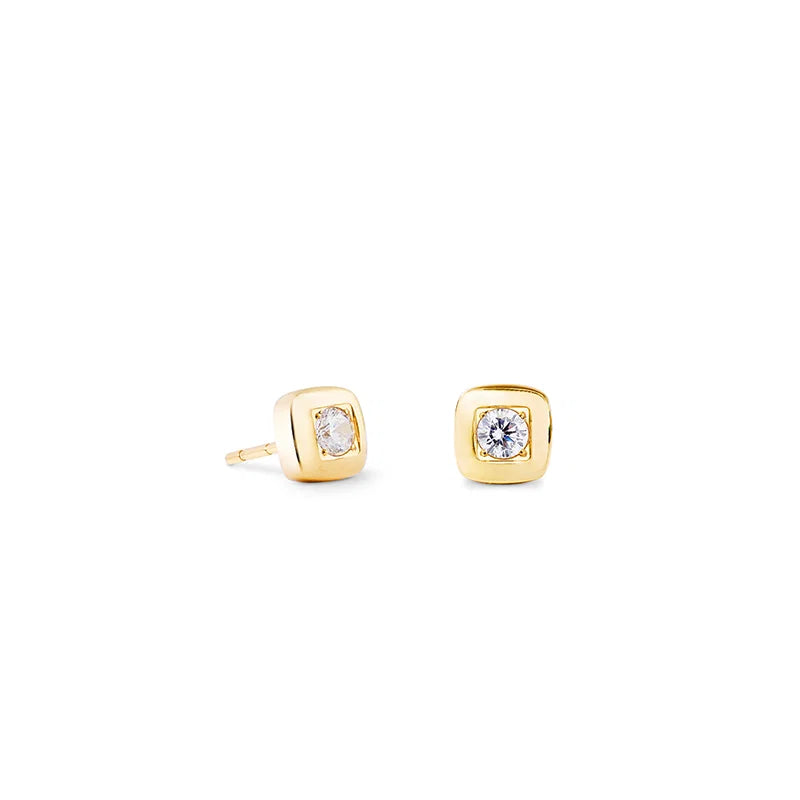 Small Soft Cube Glow Stud Earrings | Coeur De Lion