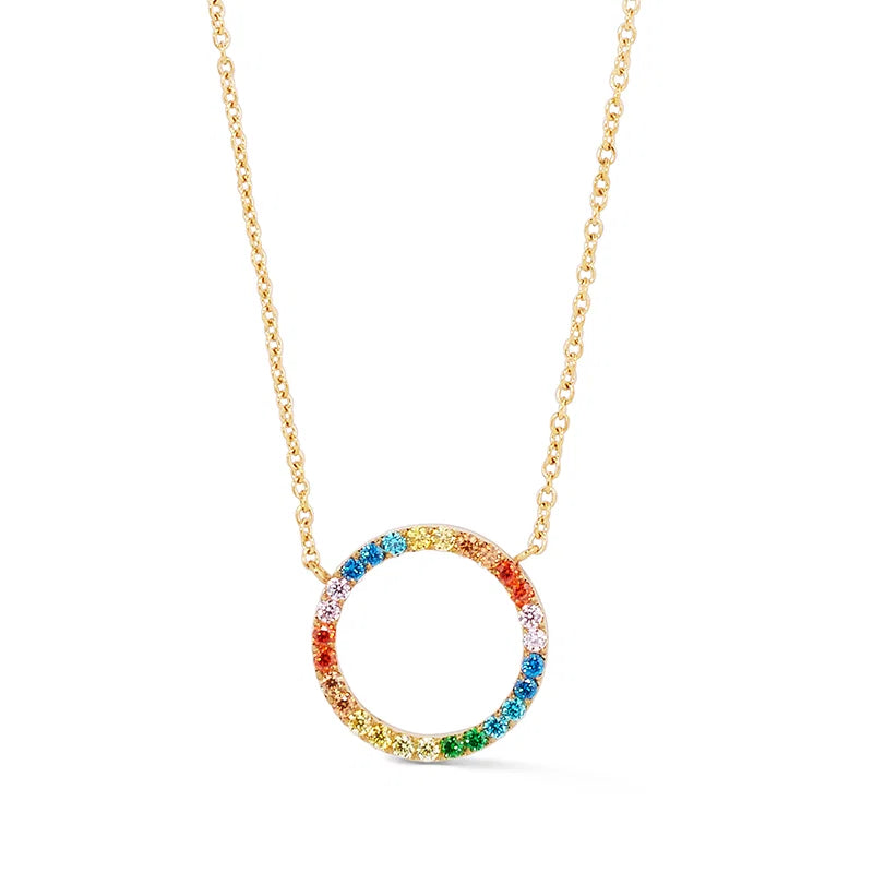 Sparkling Circle Necklace | Coeur De Lion