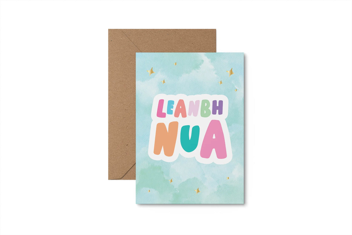 Leanbh Nua | Irish New Baby Card | Slieve Studio