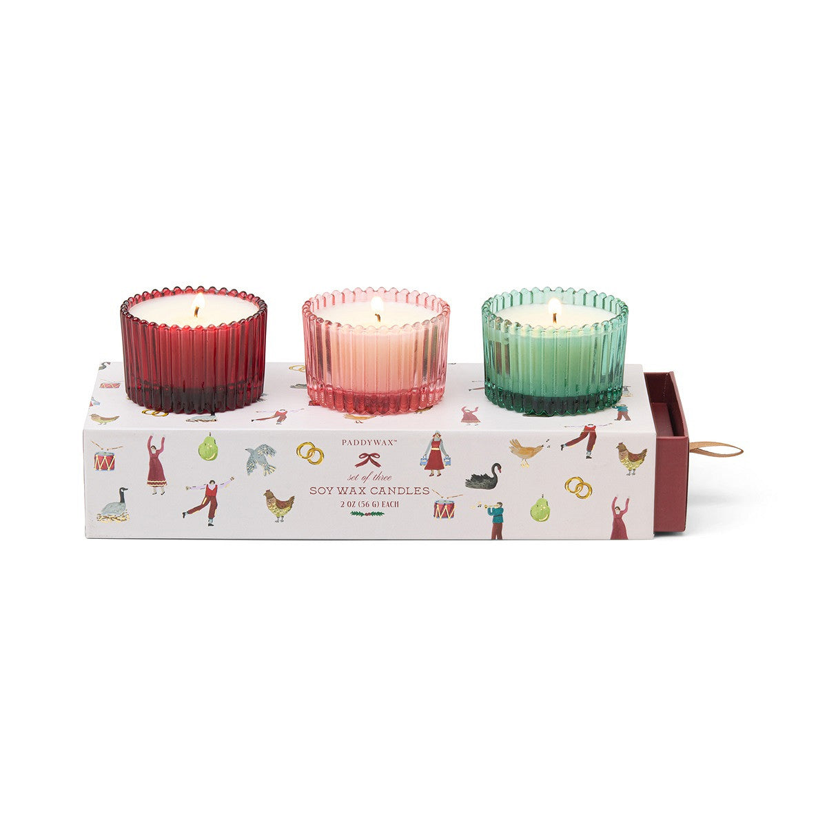 Winter Berry, Pink Peppermint & Balsam Fir Soy Candle Gift Set | Paddywax