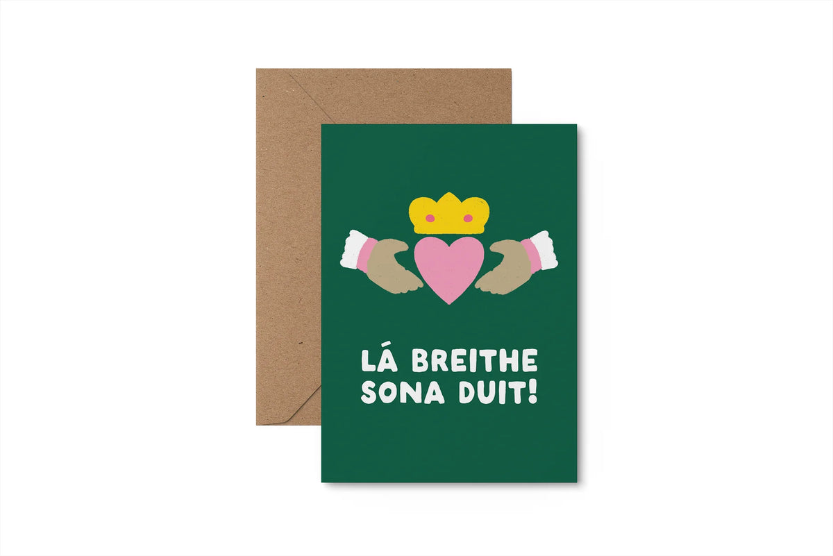 Lá Breithe Sona Duit! Claddagh | Irish Birthday Card | Slieve Studio