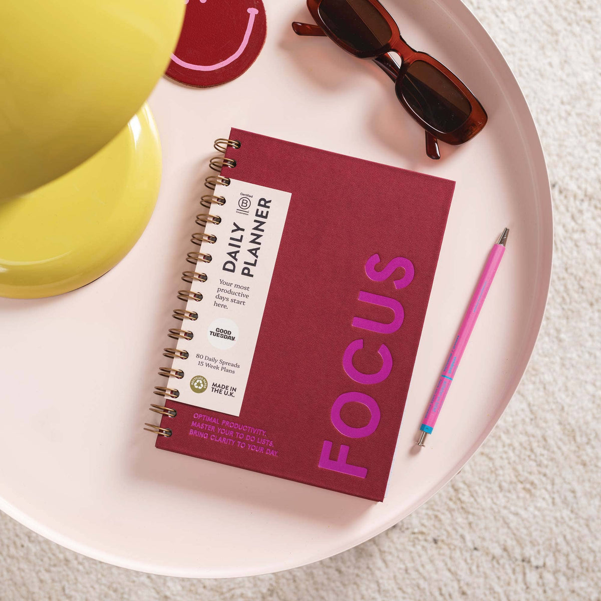 Undated Daily Productivity Planner | A5 Hardback | Good Tuesday
