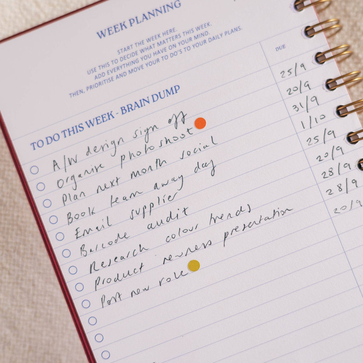 Undated Daily Productivity Planner | A5 Hardback | Good Tuesday