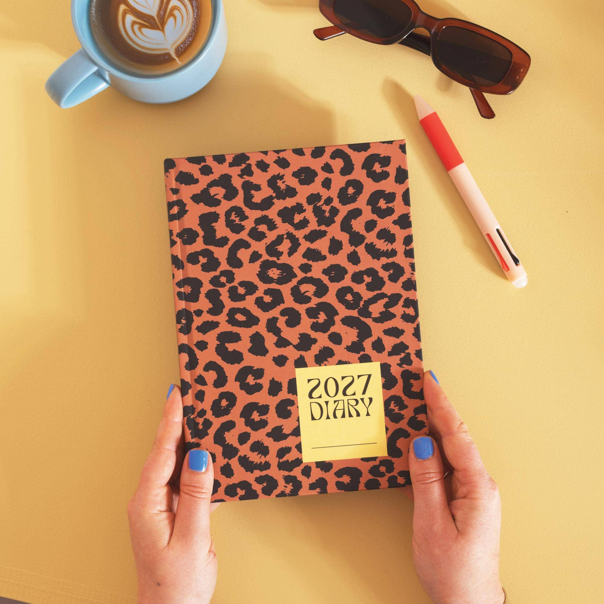 2027 Diary | A5 Hardcover Week to View | Leopard | Good Tuesday