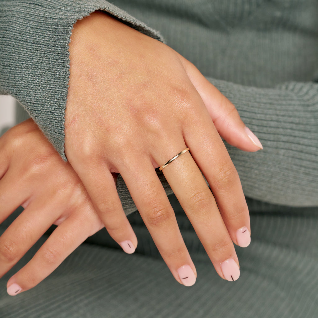 9 Carat Gold Dainty Band Ring