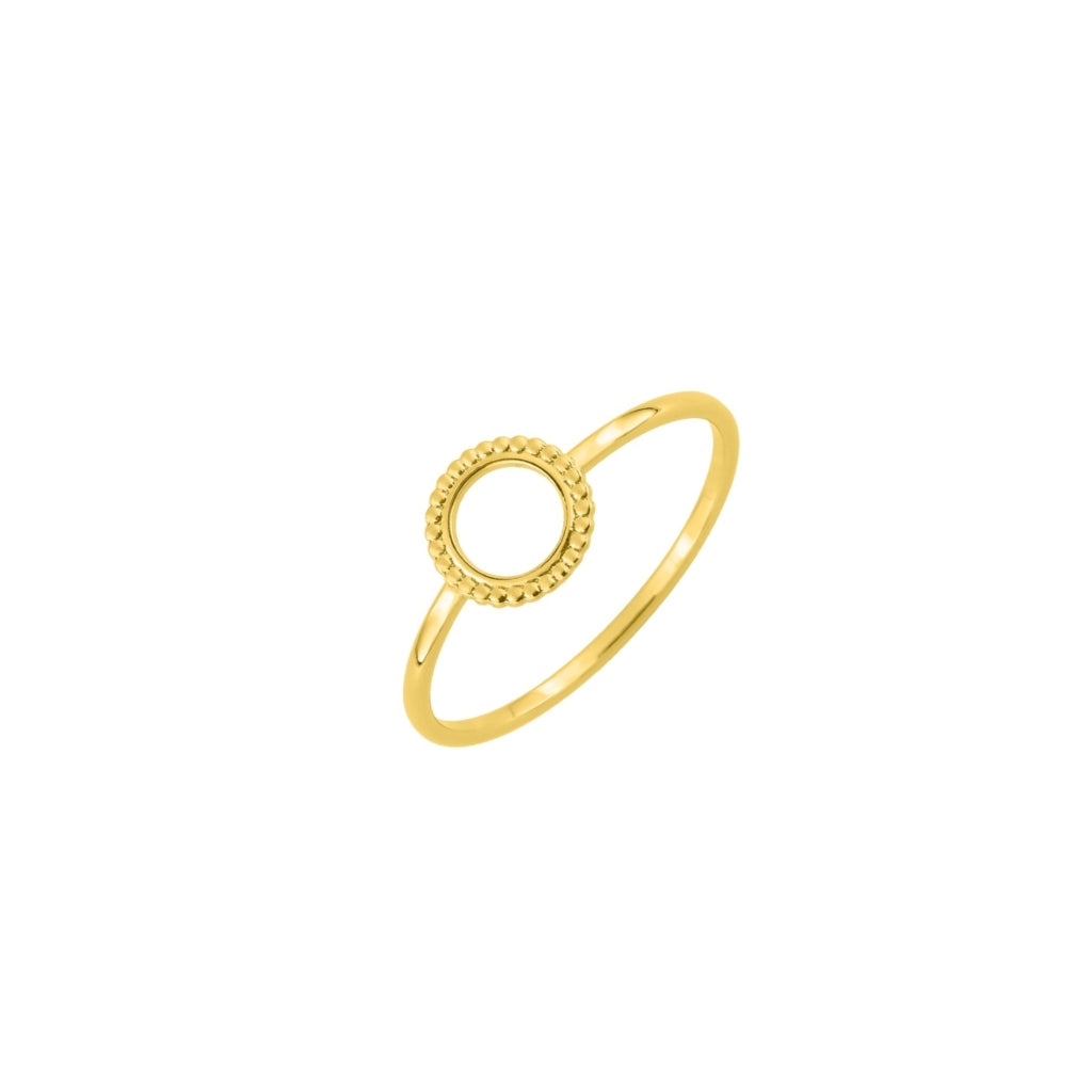 9 Carat Gold Delicate Circle Cut Out Ring