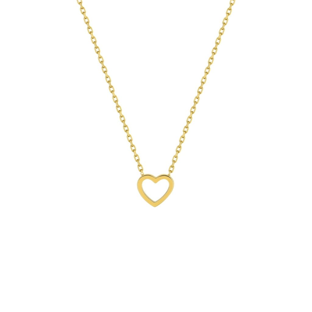 9 Carat Gold Heart Detail Necklace