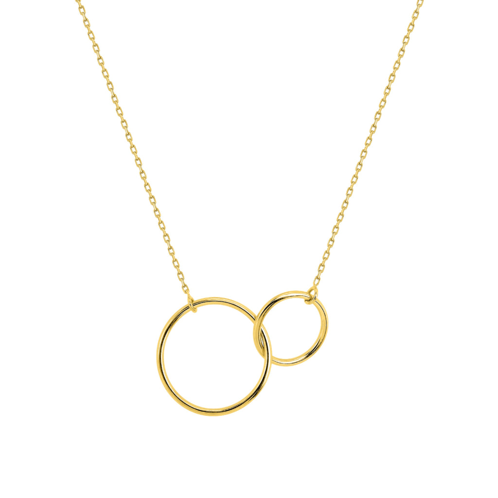 9 Carat Gold Interlocking Circles Necklace