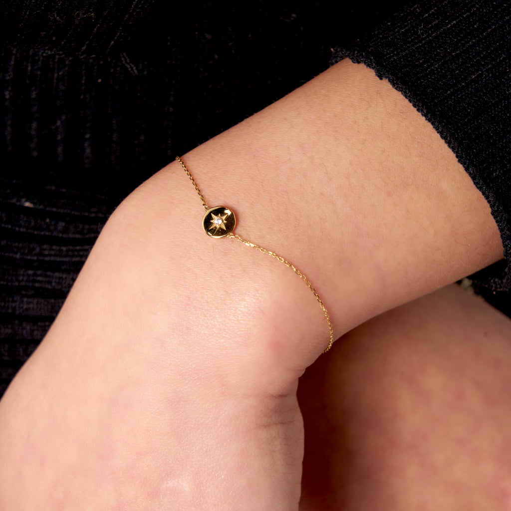 9 Carat Gold North Star Bracelet
