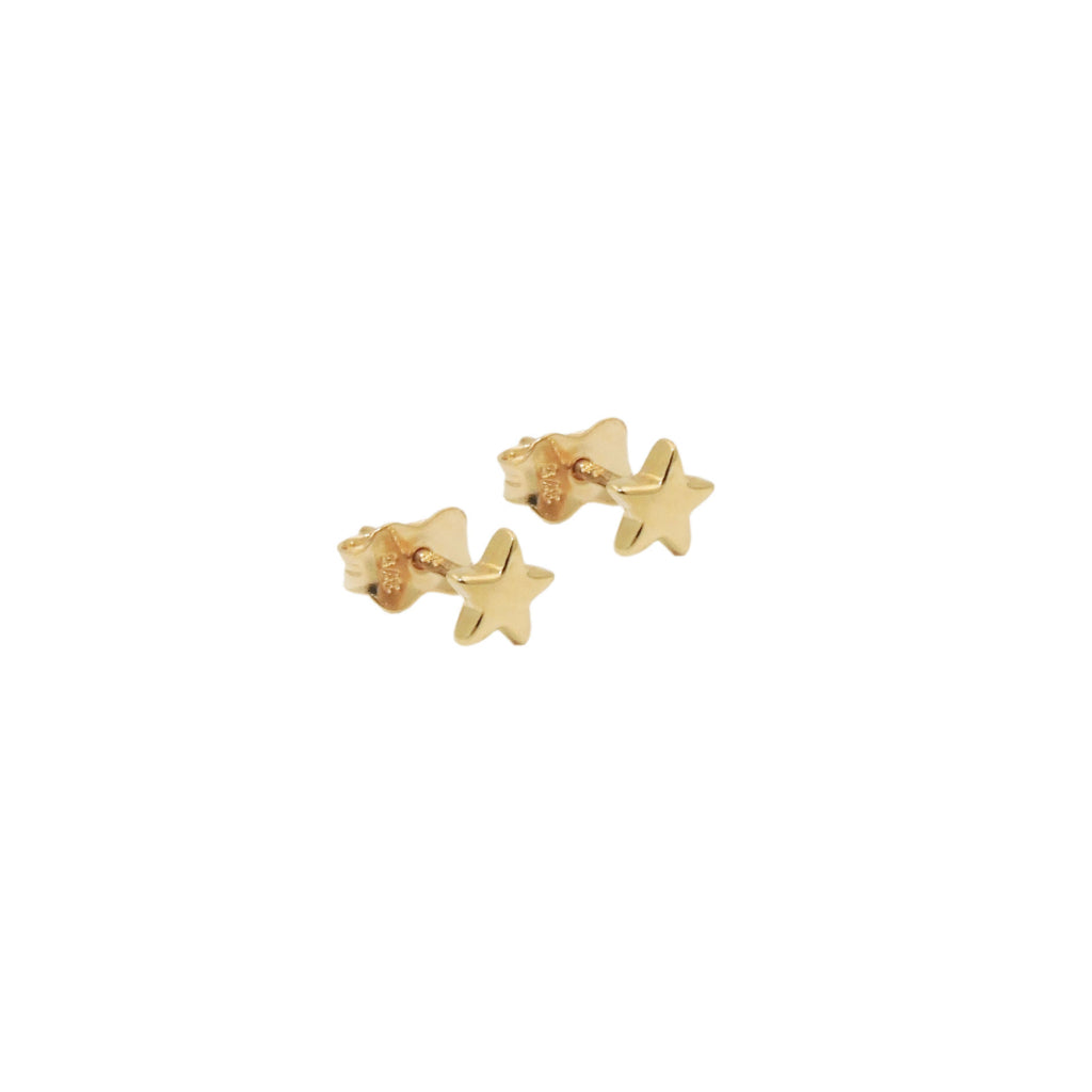 9 Carat Gold Star Stud Earrings