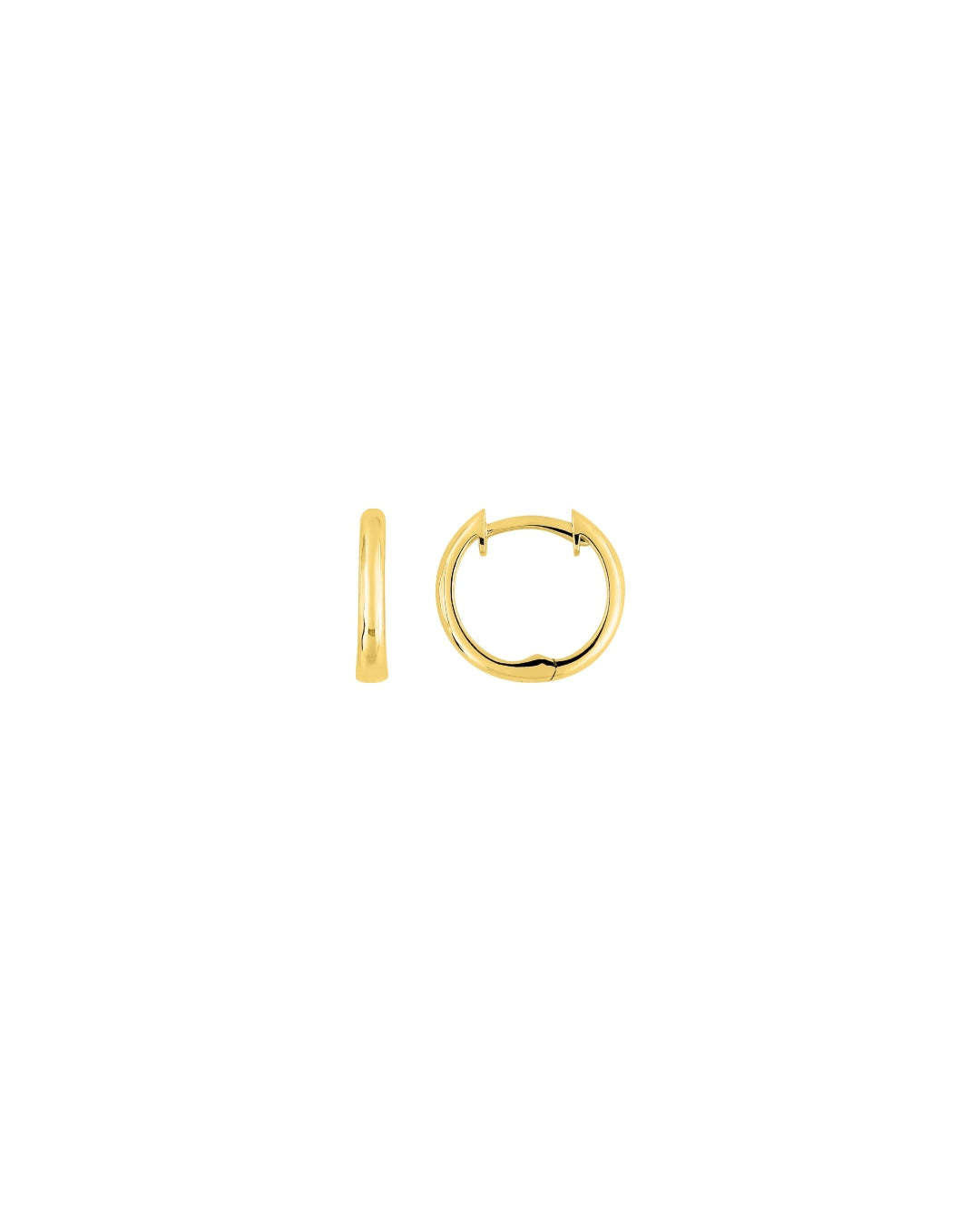 9ct Gold Classic Click Huggie Hoop Earrings | Celise