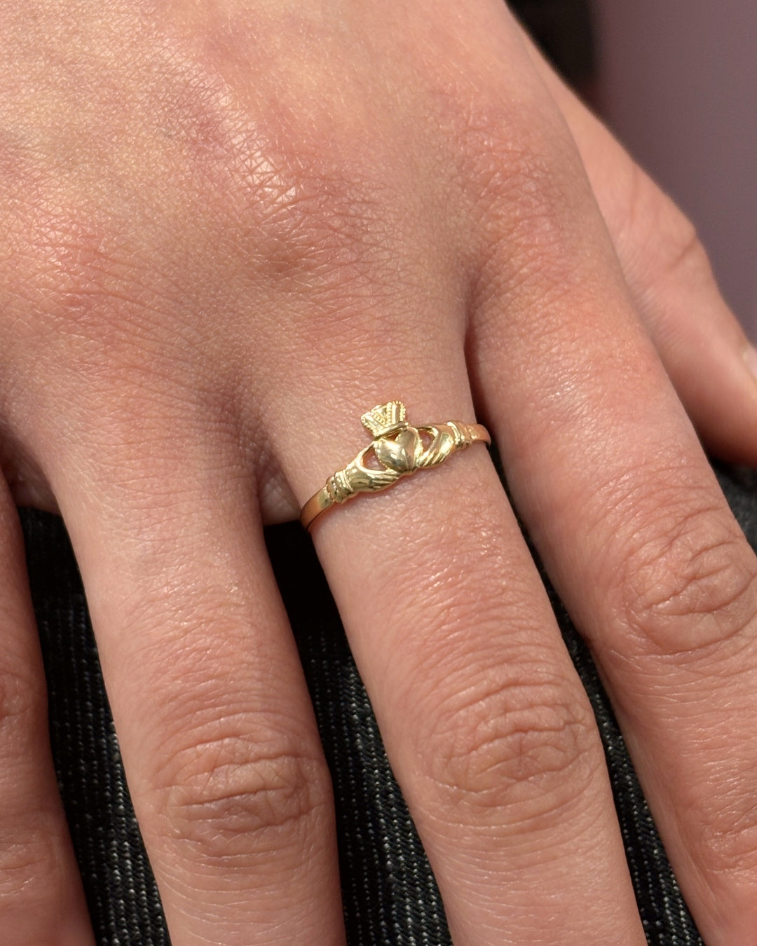 9ct Gold Dainty Claddagh Ring | Keela