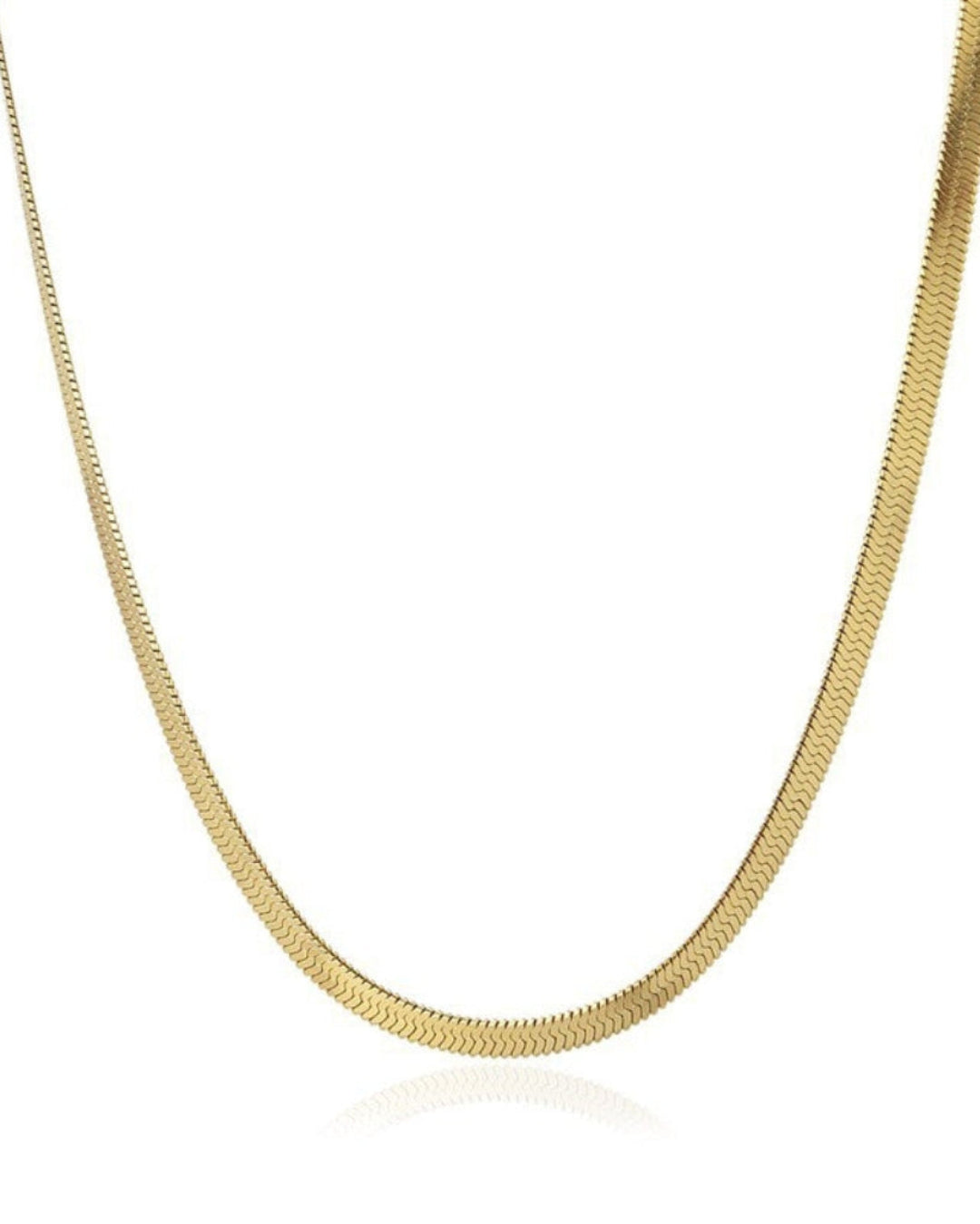 Steel Herringbone Chain Necklace | Anartxy