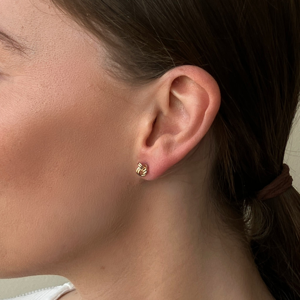 Annagh Gold Knot Stud Earrings