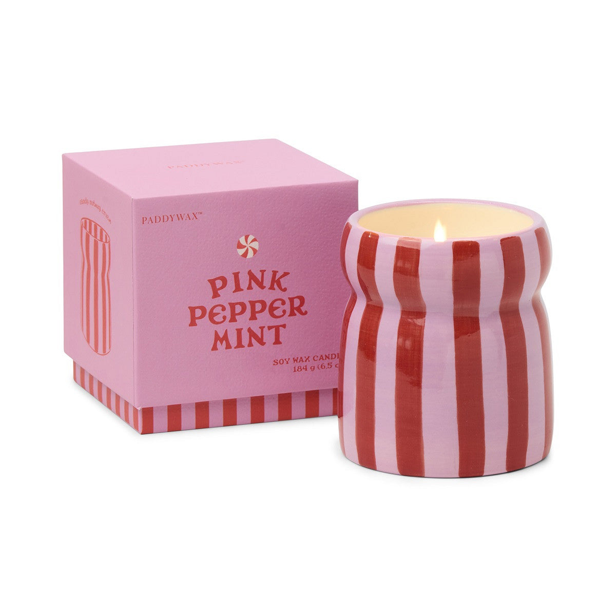 Pink Peppermint Soy Candle | Cabana | Paddywax