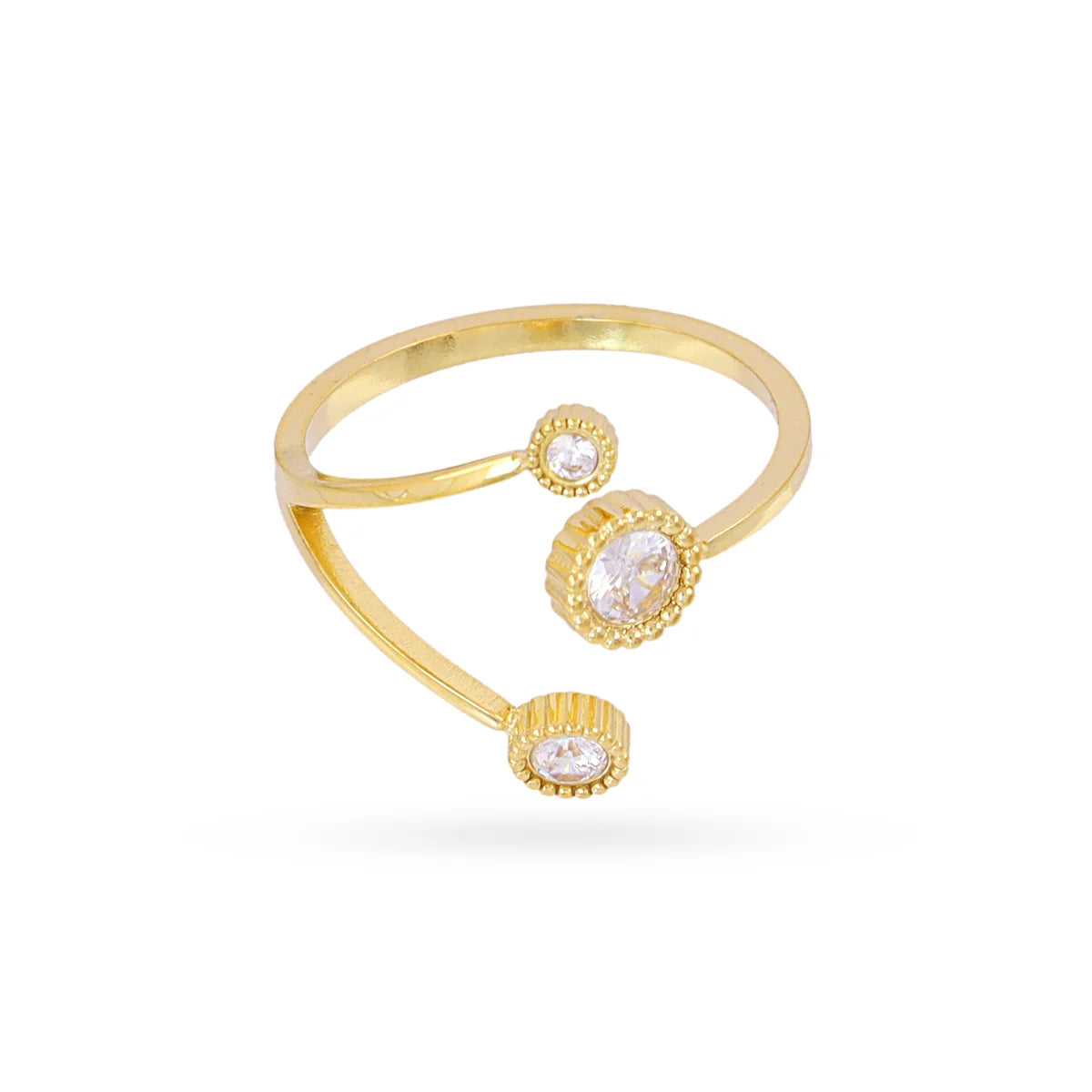 Steel Three Stone Open Ring | Anartxy
