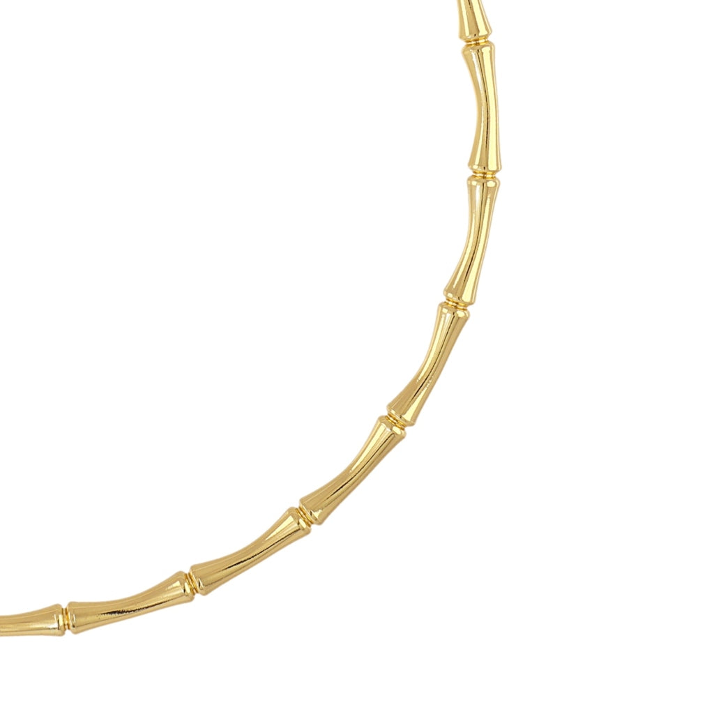 Bamboo Bangle Cuff Necklace | Stainless Steel in Gold & Silver