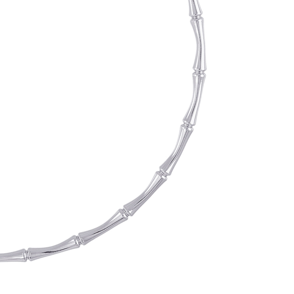 Bamboo Bangle Cuff Necklace | Stainless Steel in Gold & Silver