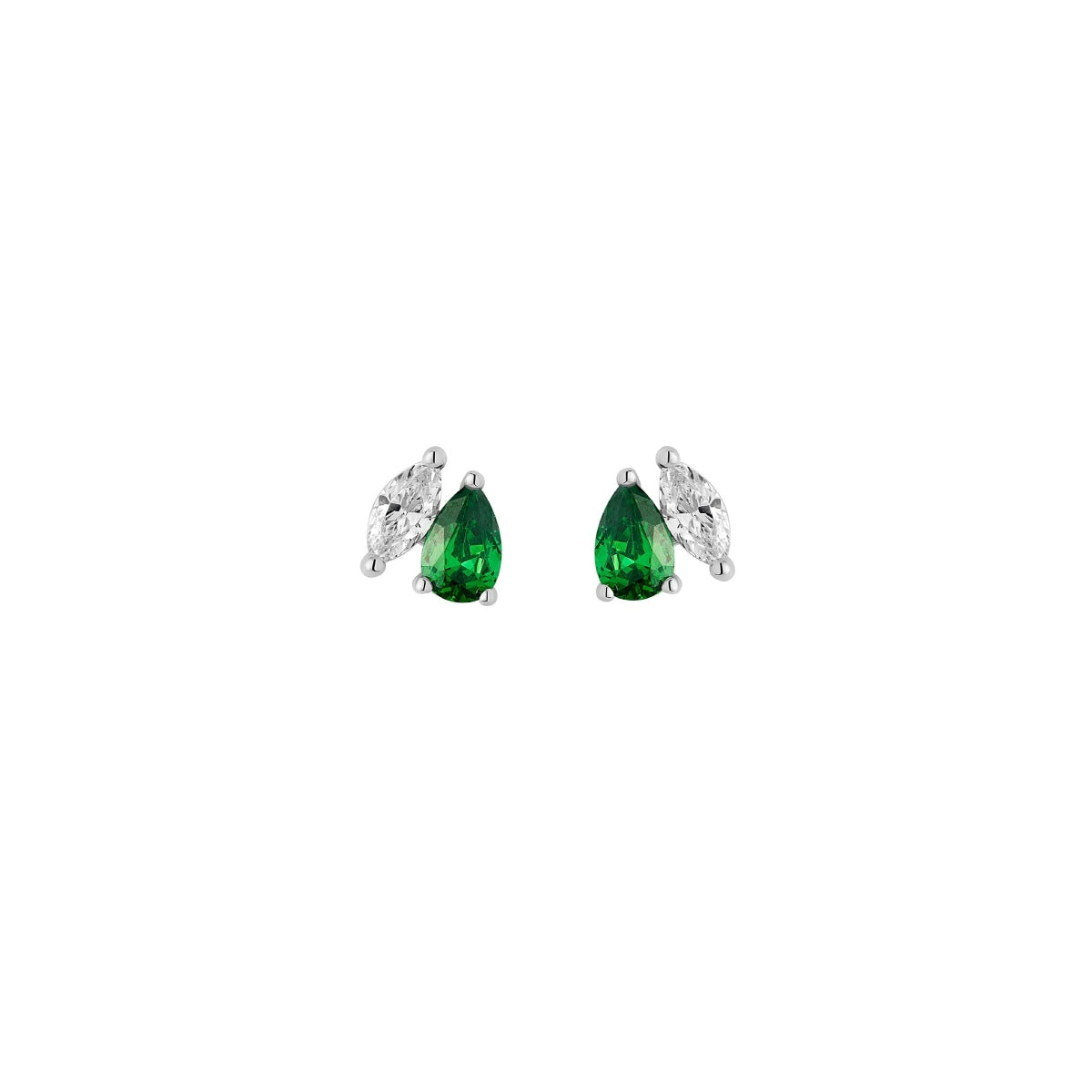Sterling Silver Pear & Marquise Cut Stud Earrings | Manresa