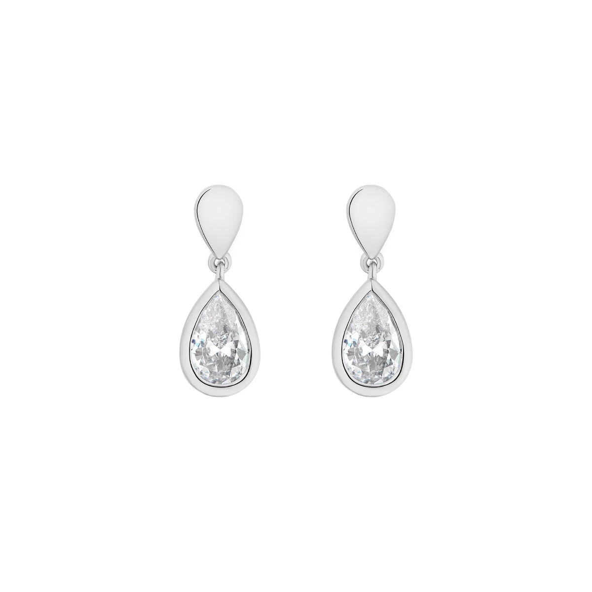 Sterling Silver Tear Drop Stud Earrings | Seville