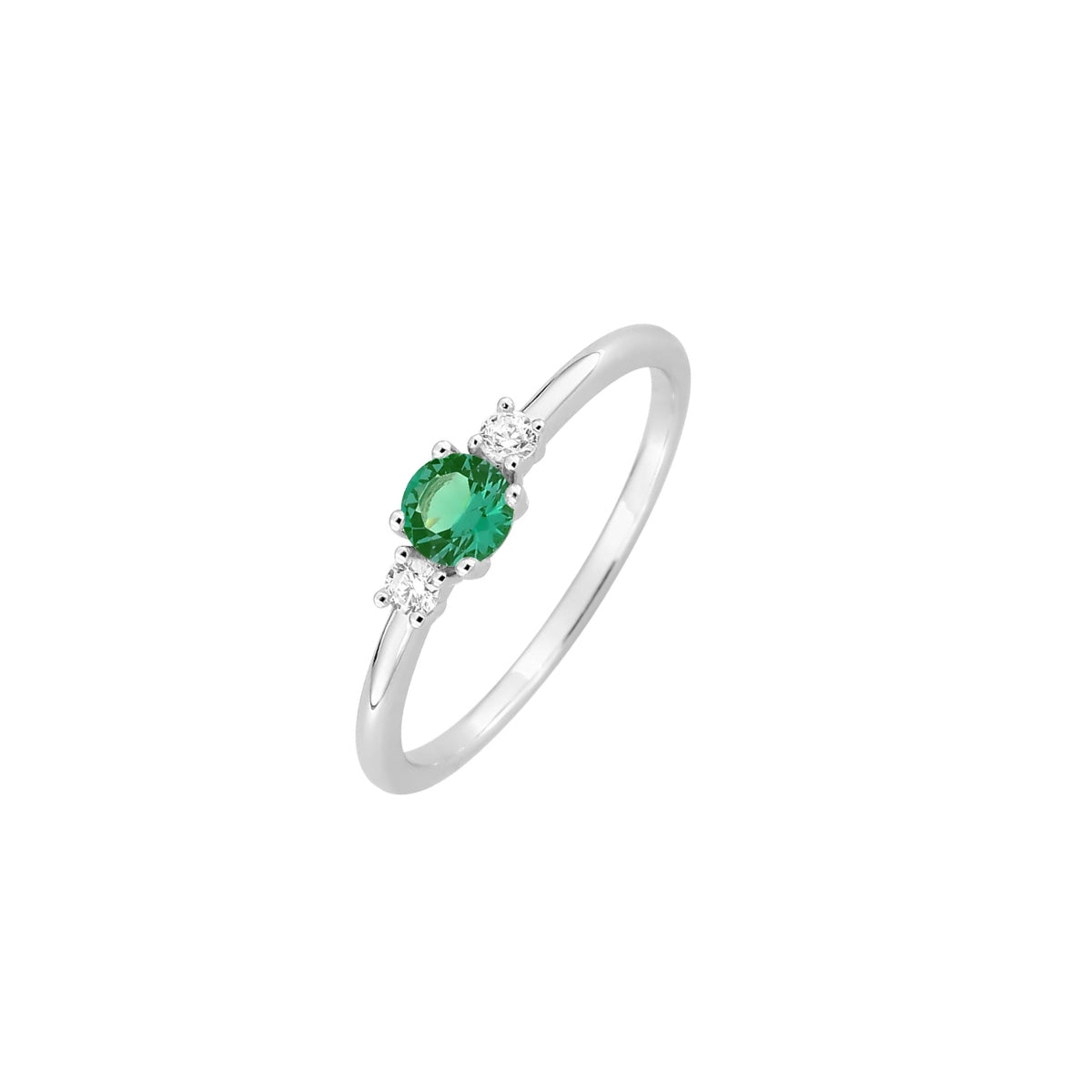 Sterling Silver Coloured Stone Solitaire Ring | Laura