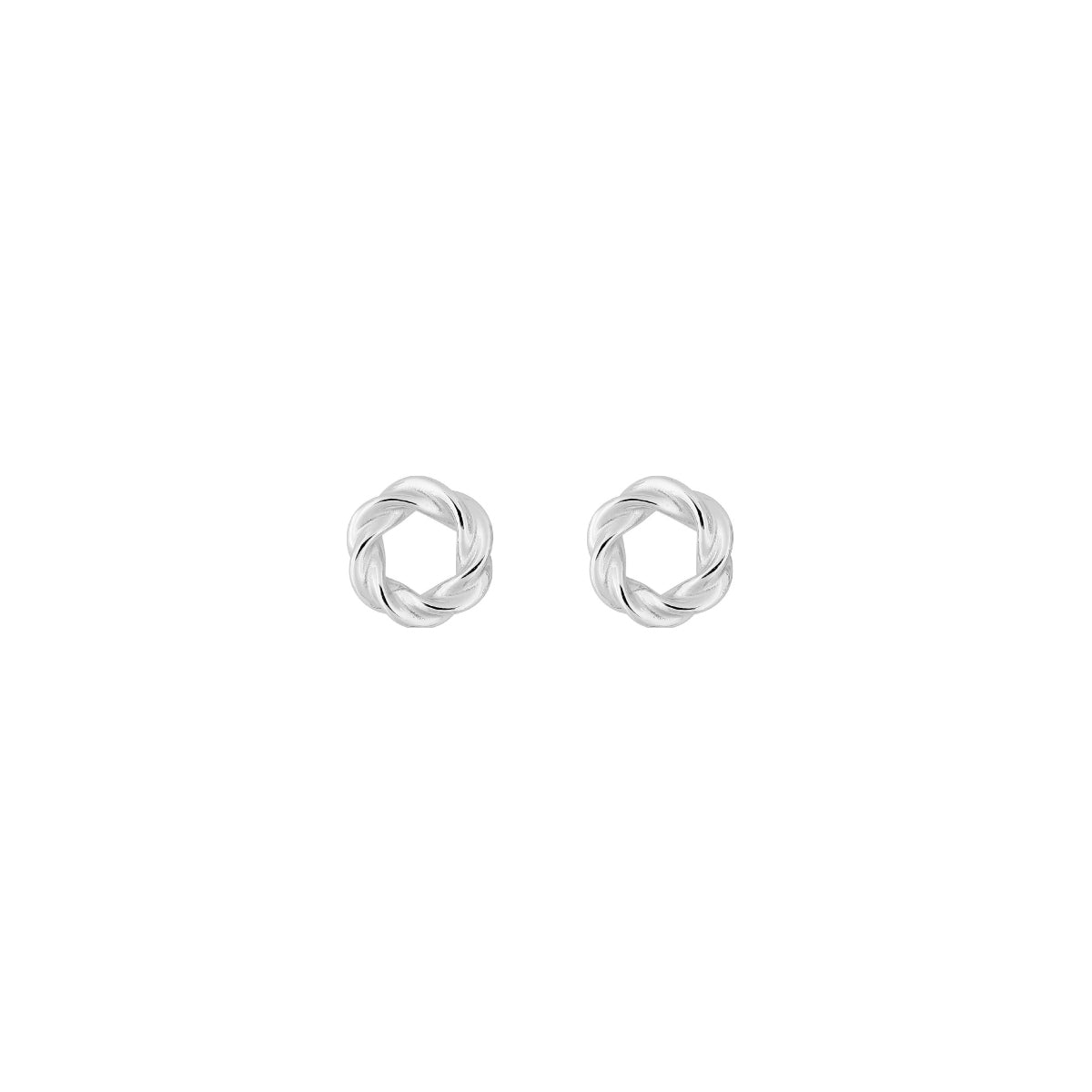 Sterling Silver Knot Stud Earrings | Valencia