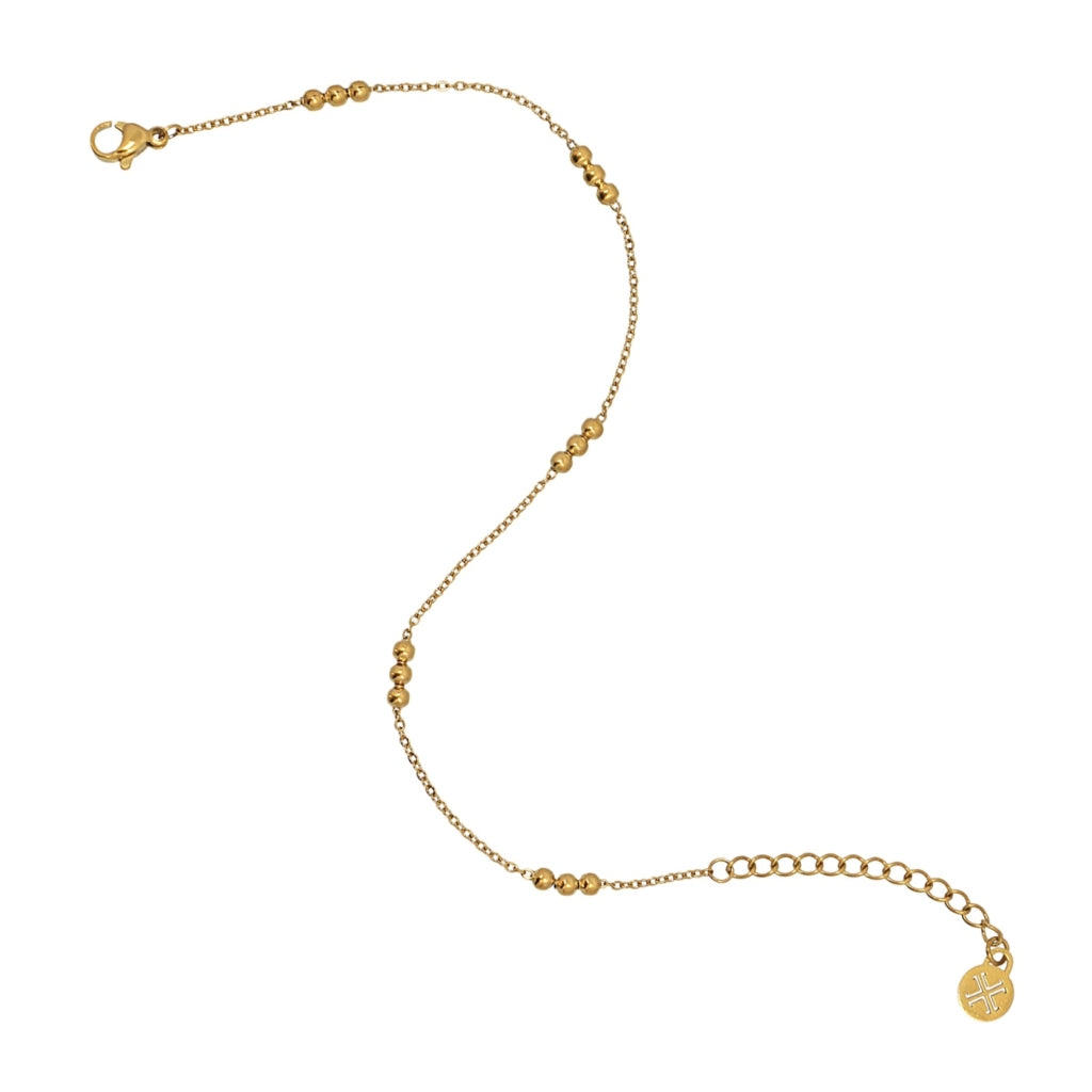 Bead Detail Chain Anklet | Anartxy