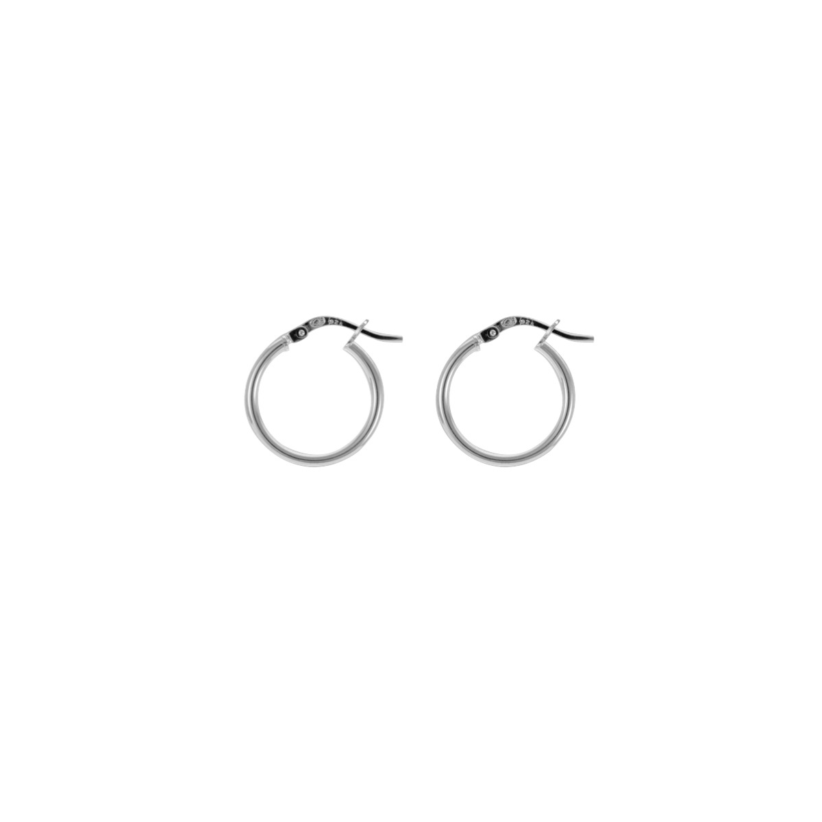 Bordeaux Silver Hoop Earrings