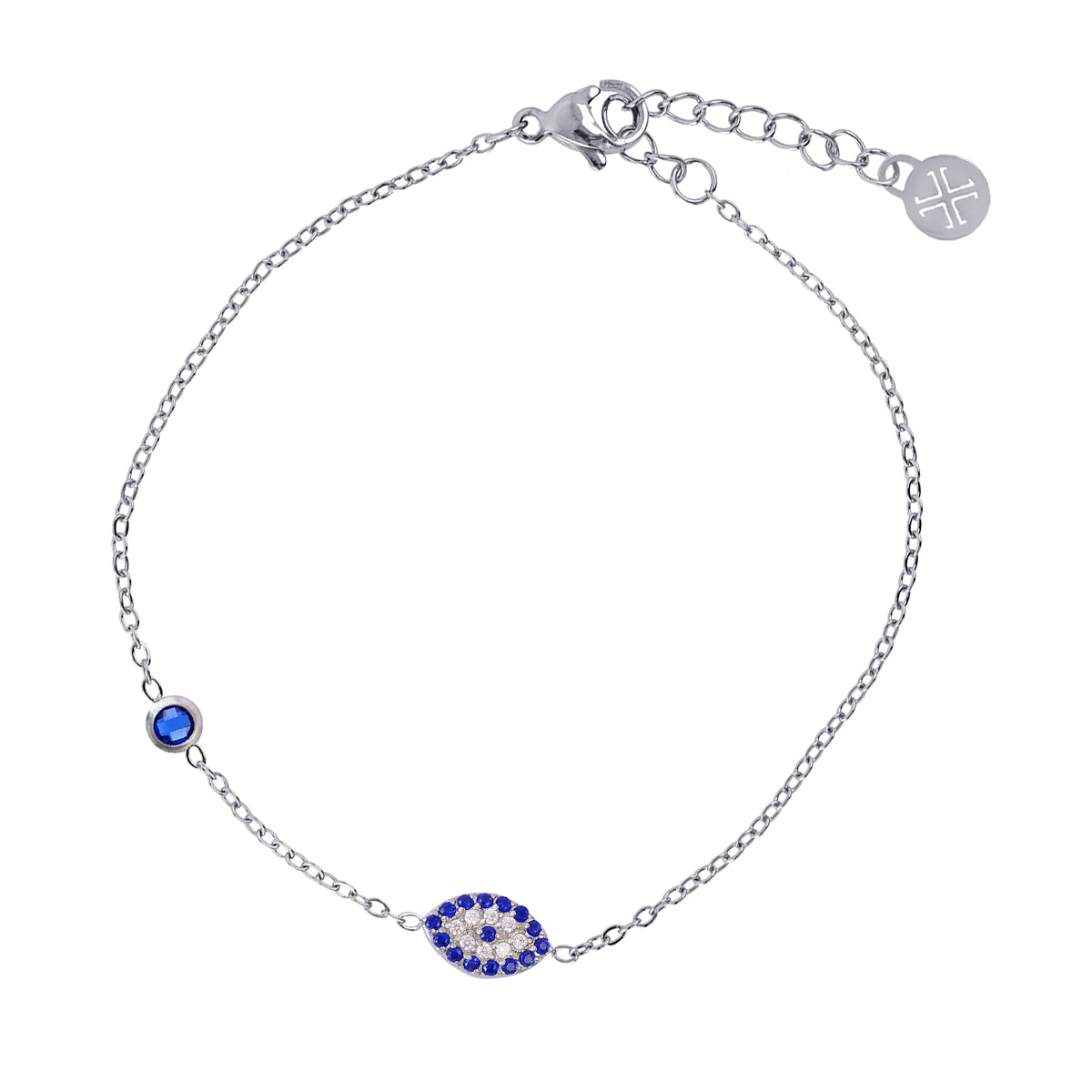 Steel Blue Evil Eye Detail Bracelet | Anartxy
