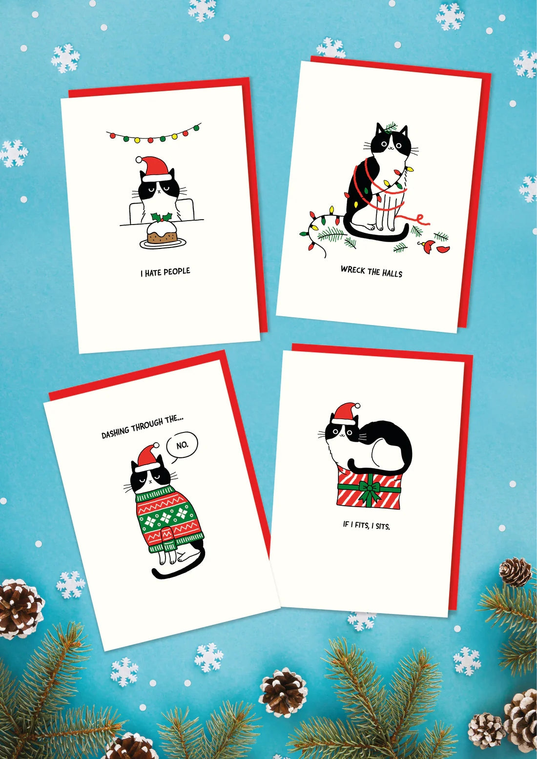 If I Fits I Sits Christmas Card | In Real Life