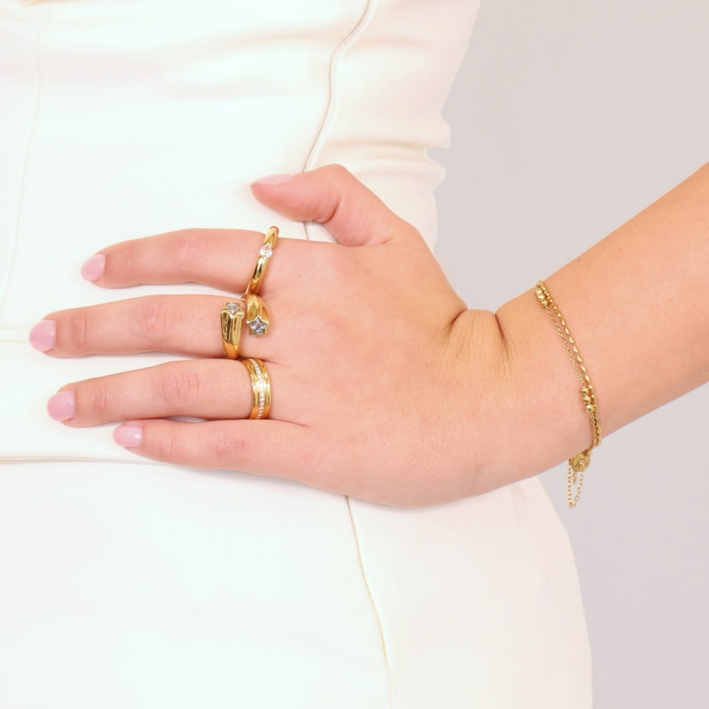 Chunky Star Split Ring | Anartxy