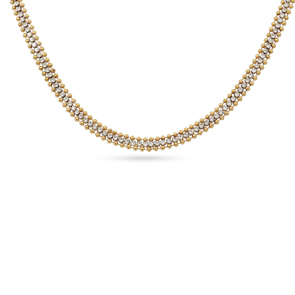 Clear Stone Beaded Detail Necklace | Anartxy