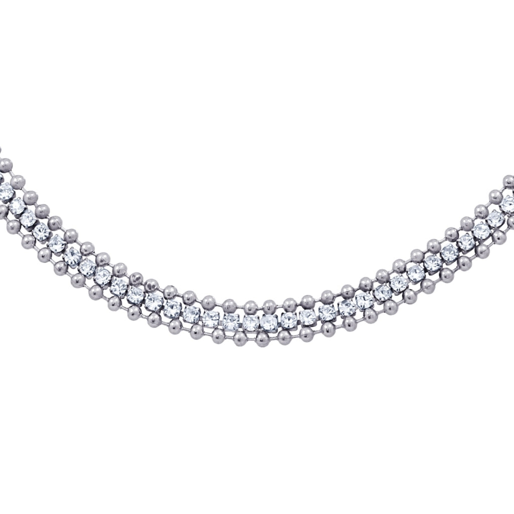 Clear Stone Beaded Detail Necklace | Anartxy